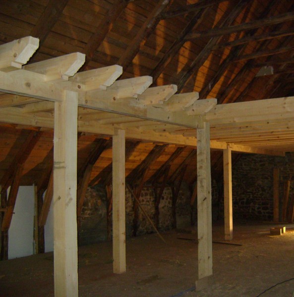 Création étage mezzanine solivage